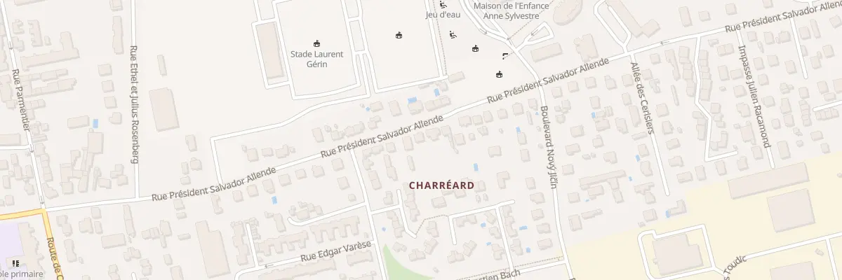 Plan du 40 Rue Pdt Salvador Allende à Vénissieux