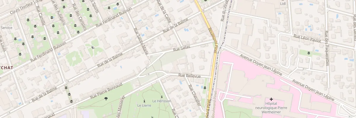 Plan du 5 Rue Bellevue à Lyon 3e Arrondissement