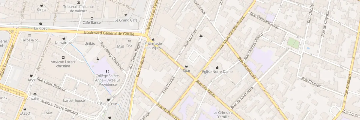Plan du 25 Rue du Parc à Valence