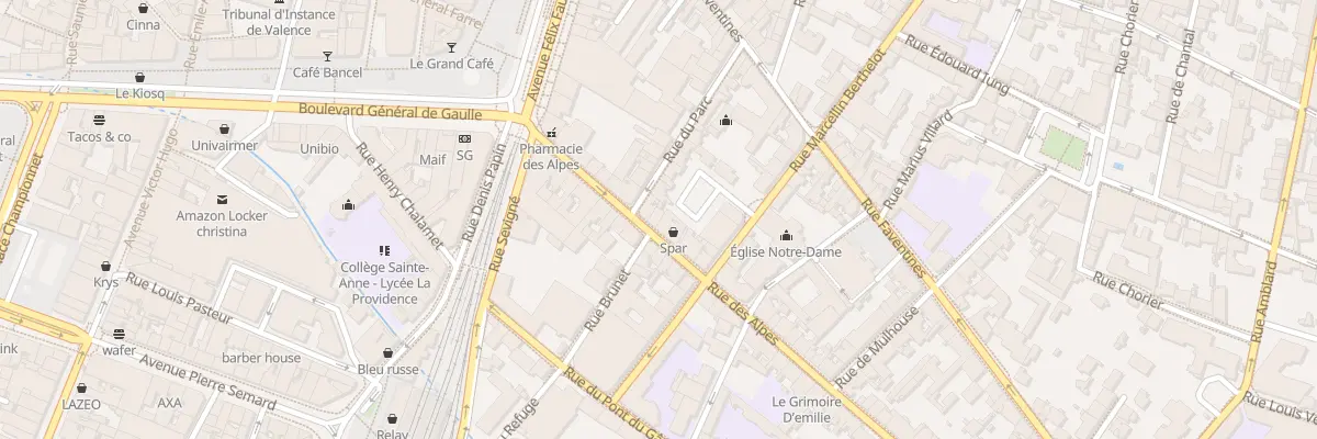 Plan du 9 Rue des Alpes à Valence