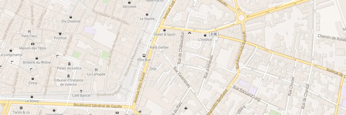 Plan du 9 Rue Faventines à Valence