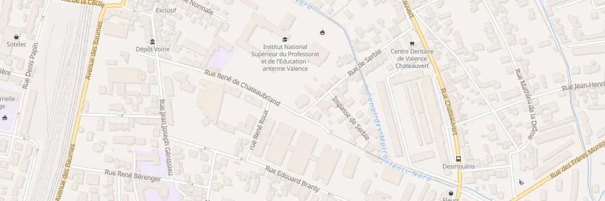 Plan du 34 Rue de Serbie à Valence