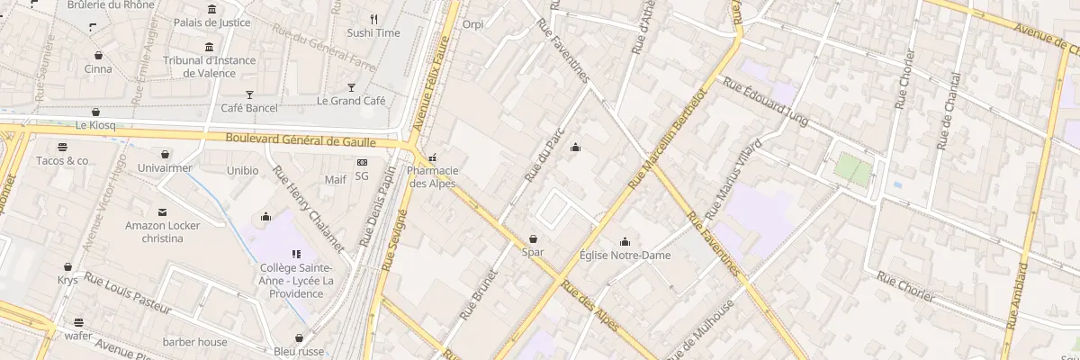 Plan du 15 Rue du Parc à Valence