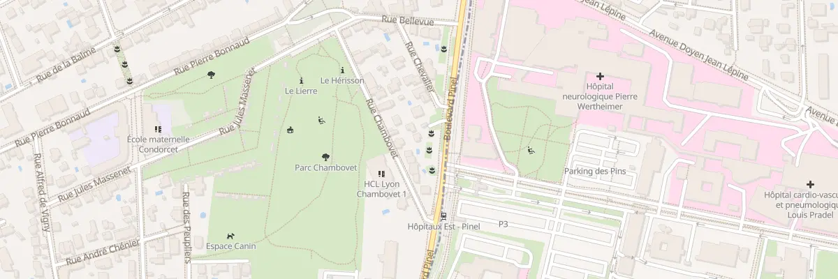 Plan du 44 Bd Pinel à Lyon 3e Arrondissement