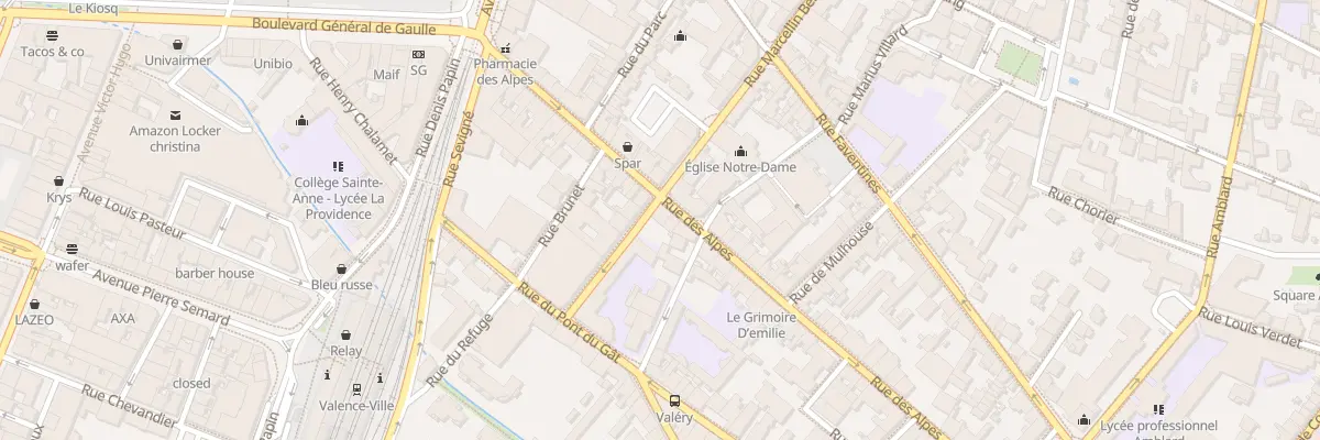 Plan du 30 Rue des Alpes à Valence