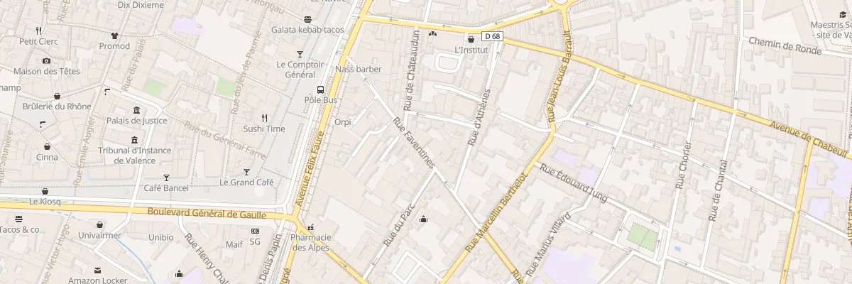 Plan du 21 Rue Faventines à Valence