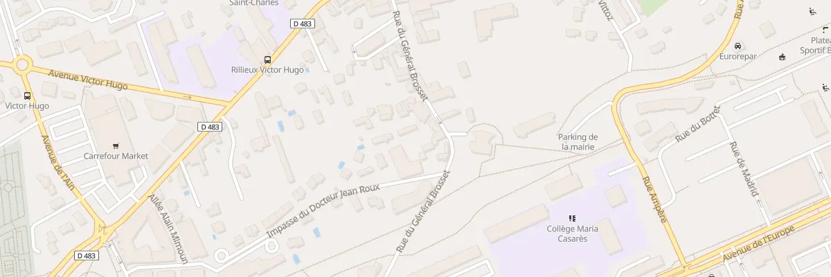 Plan du 2 Rue du Doc Jean Roux à Rillieux-la-Pape