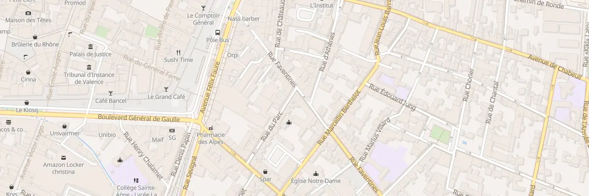 Plan du 1 Rue du Parc à Valence