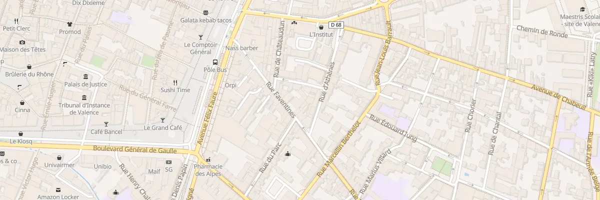 Plan du 23 Rue Faventines à Valence