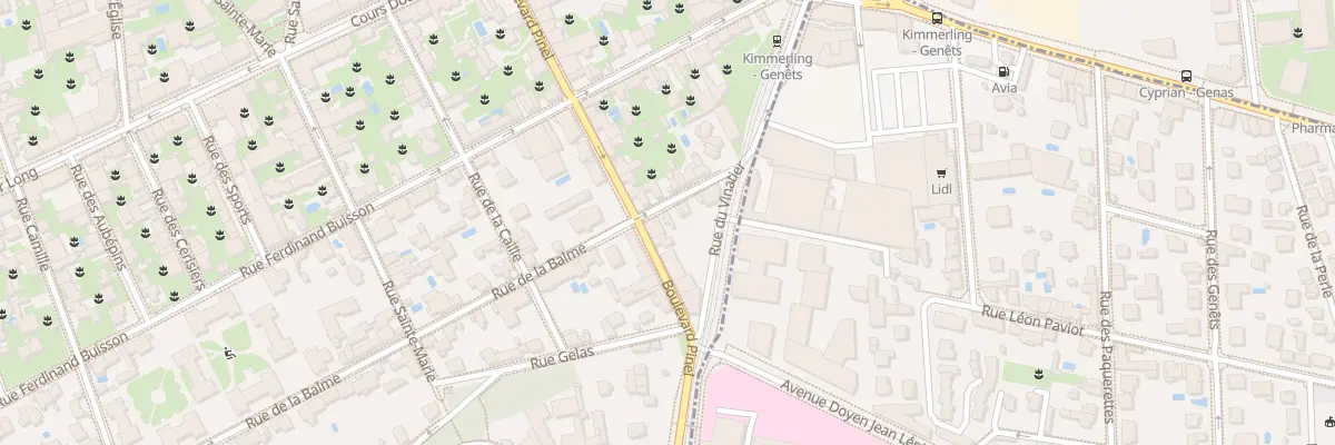 Plan du 33 Bd Pinel à Lyon 3e Arrondissement