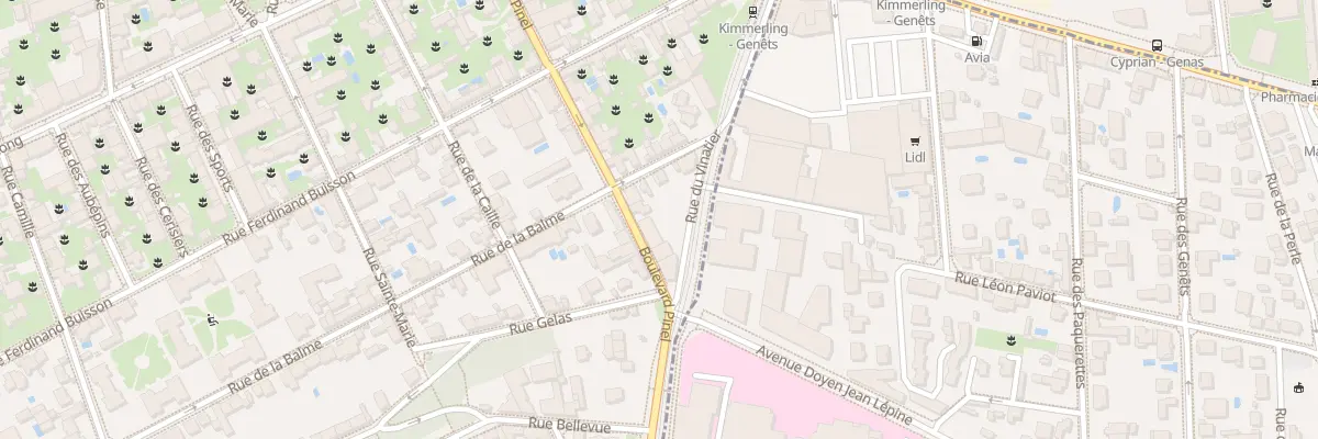 Plan du 37 Bd Pinel à Lyon 3e Arrondissement