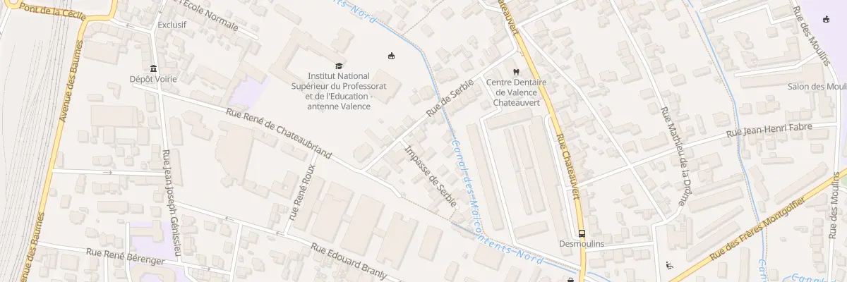 Plan du 23 Rue de Serbie à Valence