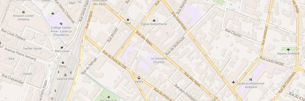 Plan du 40 Rue des Alpes à Valence