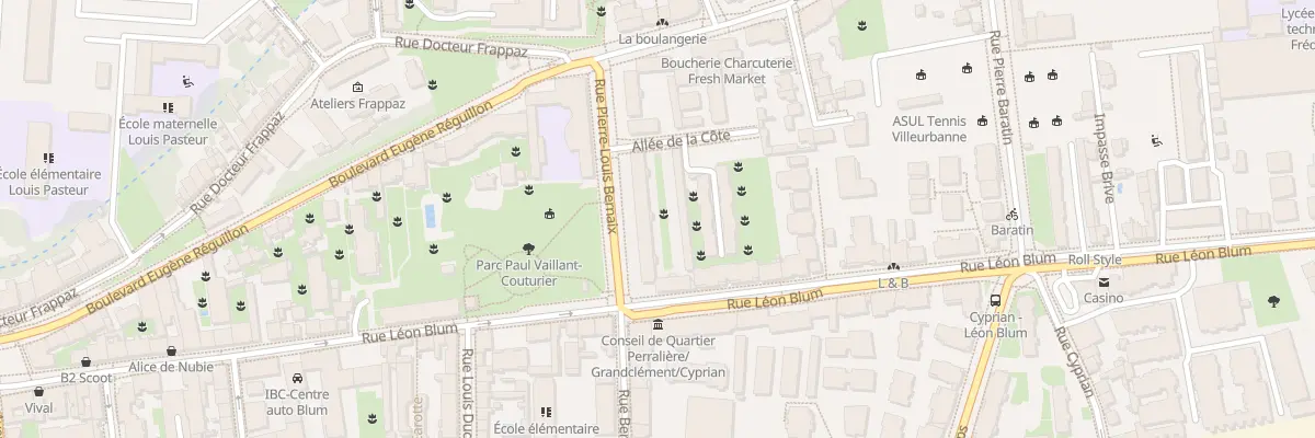 Plan du 75 Rue Léon Blum à Villeurbanne