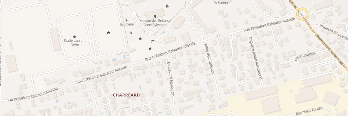 Plan du 64 Rue Pdt Salvador Allende à Vénissieux