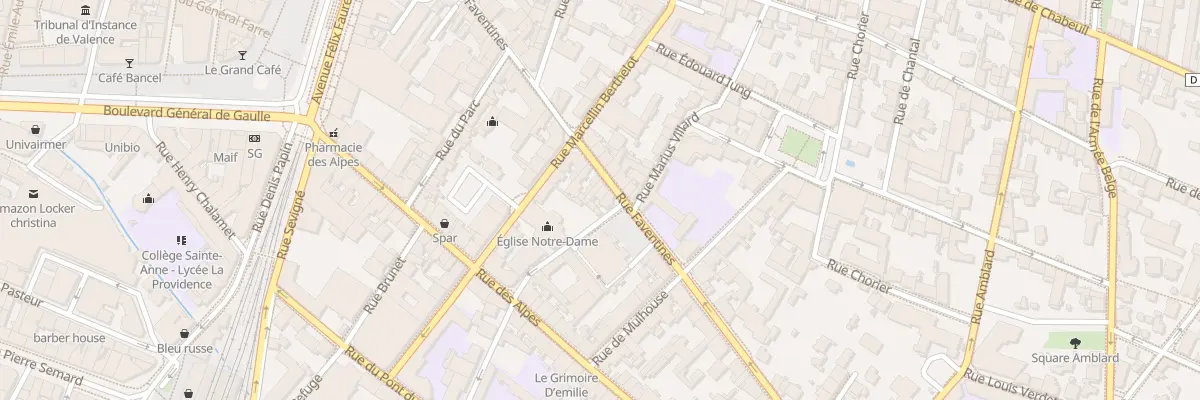 Plan du 62 Rue Faventines à Valence