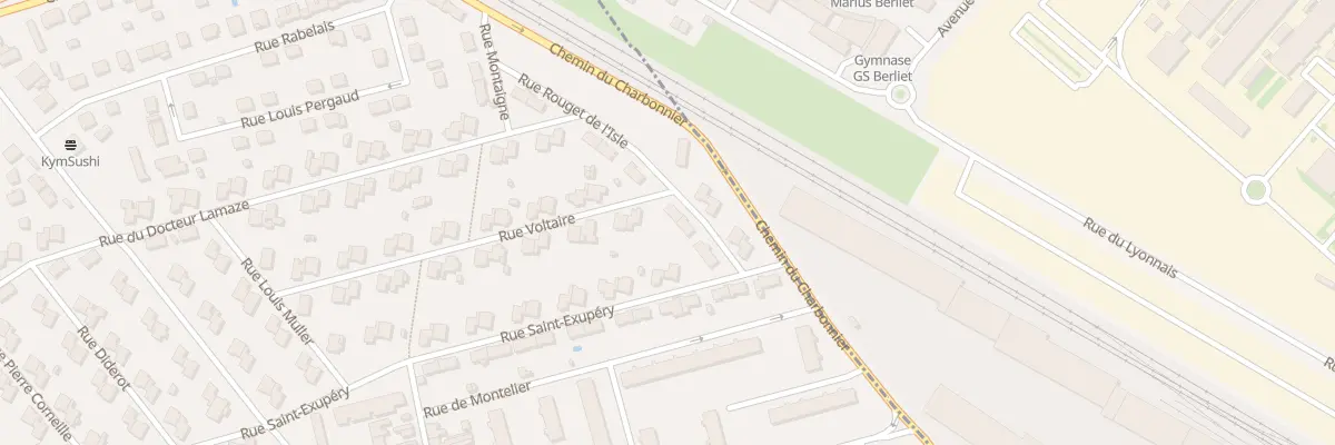 Plan du 12 Rue Rouget de Lisle à Vénissieux
