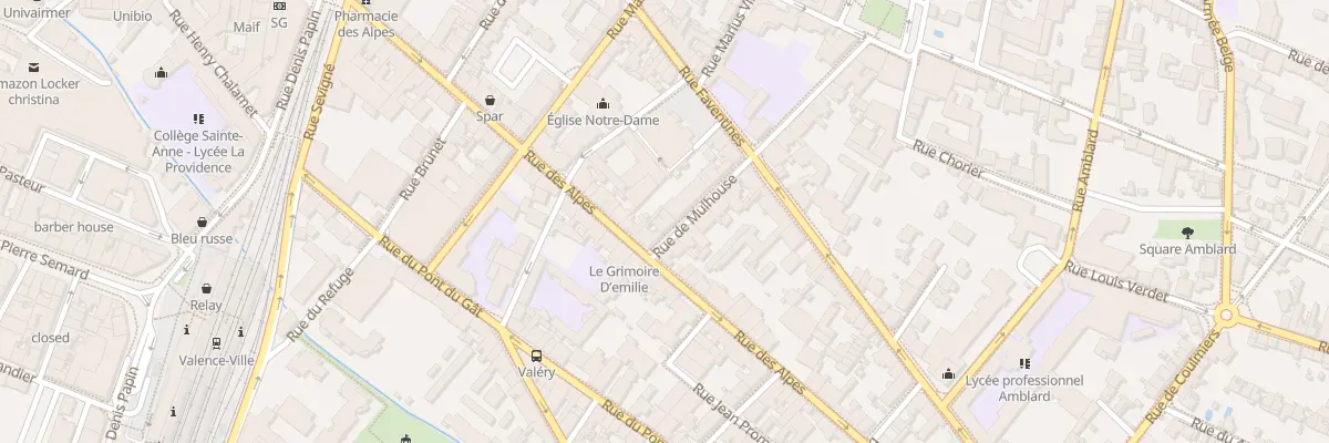 Plan du 30 Rue de Mulhouse à Valence