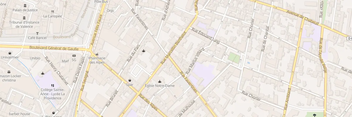 Plan du 43 Rue Faventines à Valence