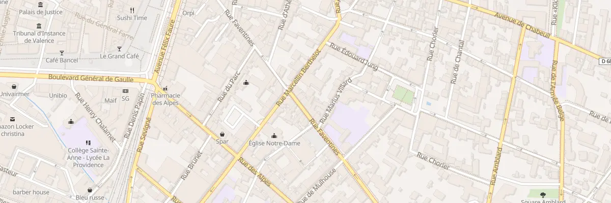 Plan du 45 Rue Faventines à Valence