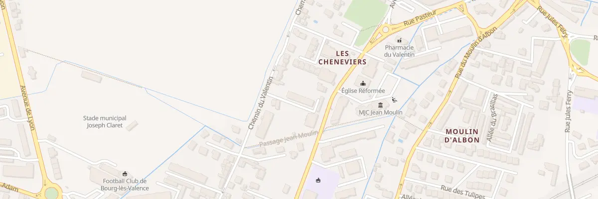 Plan du 73 Che du Valentin à Bourg-lès-Valence