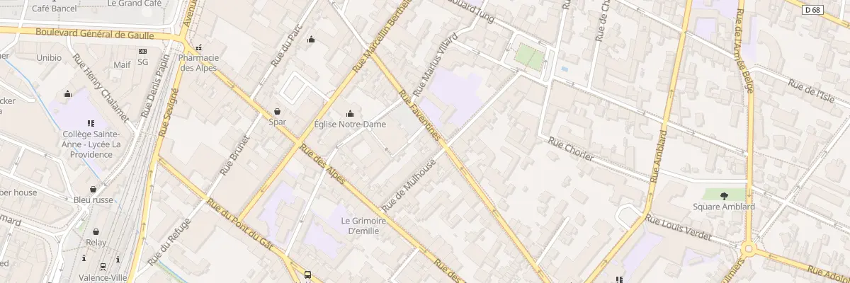Plan du 68 Rue Faventines à Valence