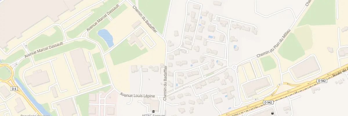 Plan du 2477 Che du Badaffier à Sorgues