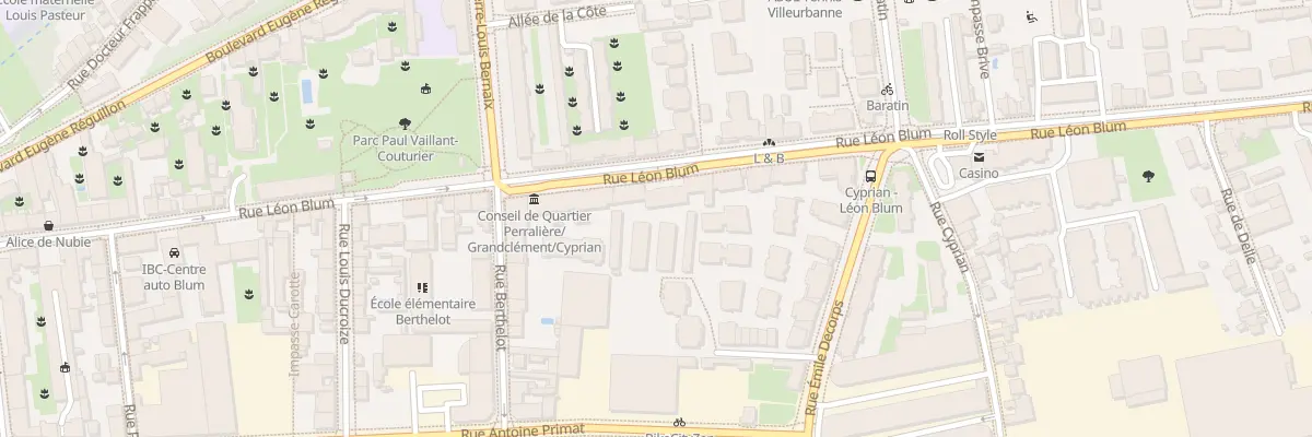 Plan du 90 Rue Léon Blum à Villeurbanne