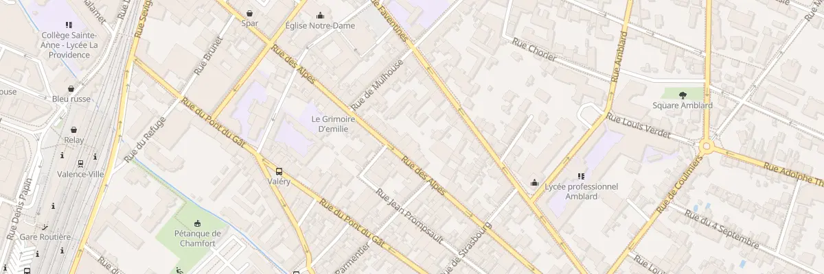Plan du 53 Rue des Alpes à Valence