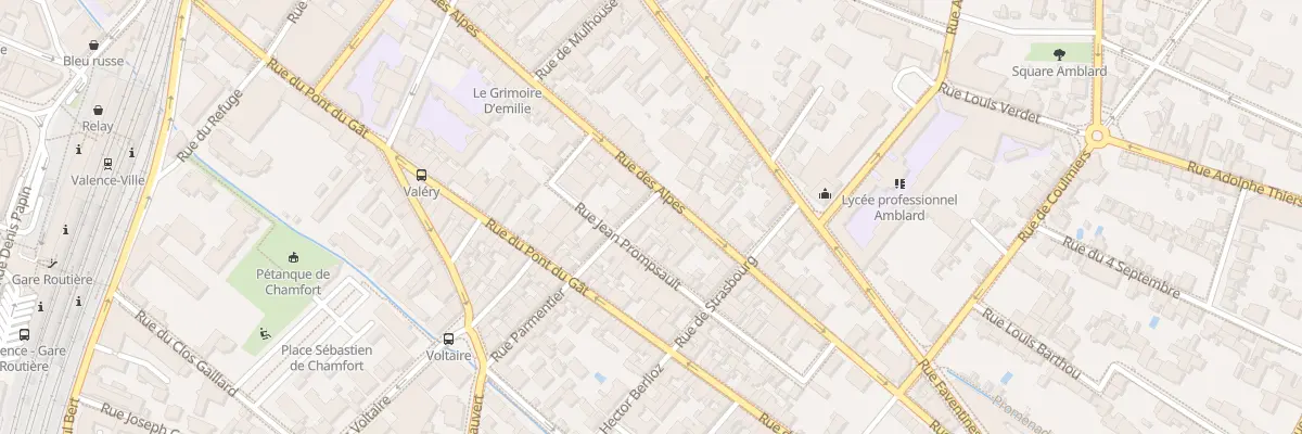 Plan du 70 Rue des Alpes à Valence