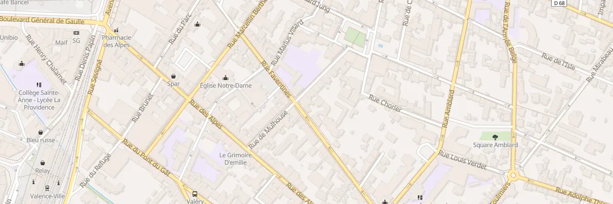 Plan du 73 Rue Faventines à Valence