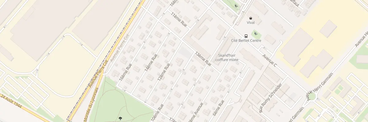 Plan du 21 Dixieme Rue à Saint-Priest