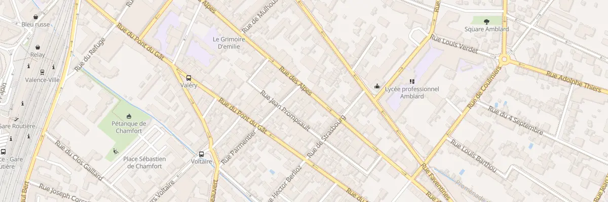 Plan du 74 Rue des Alpes à Valence