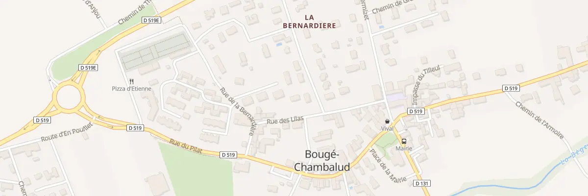 Plan du 9001 Rue des Lilas à Bougé-Chambalud