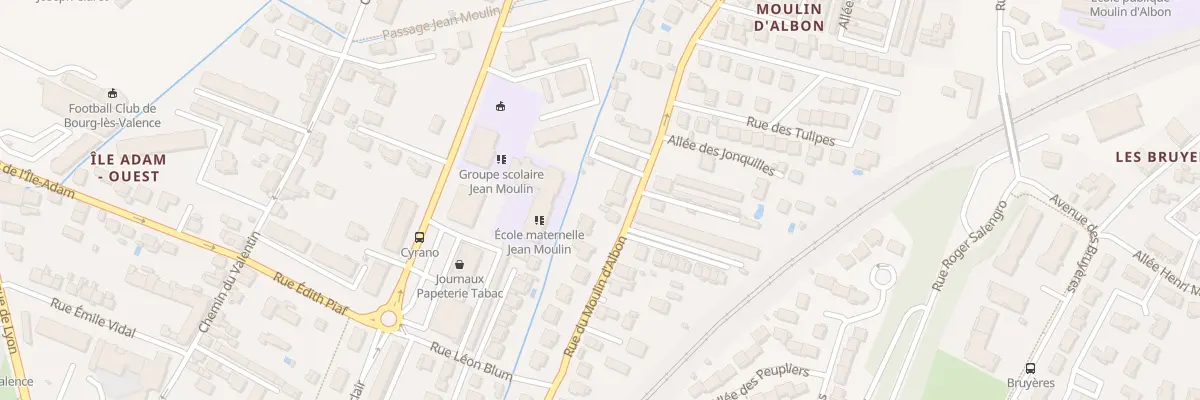 Plan du 43 Rue du Moulin D’Albon à Bourg-lès-Valence