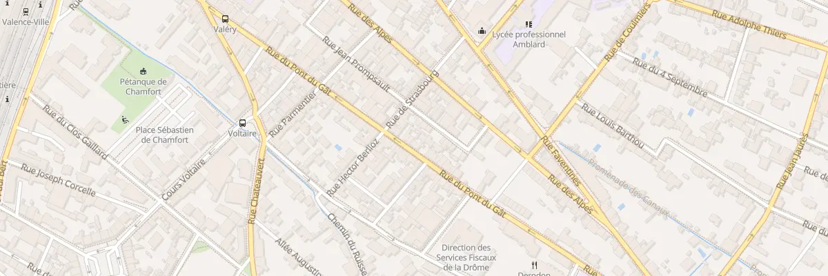 Plan du 93 Rue du Pont du Gat à Valence
