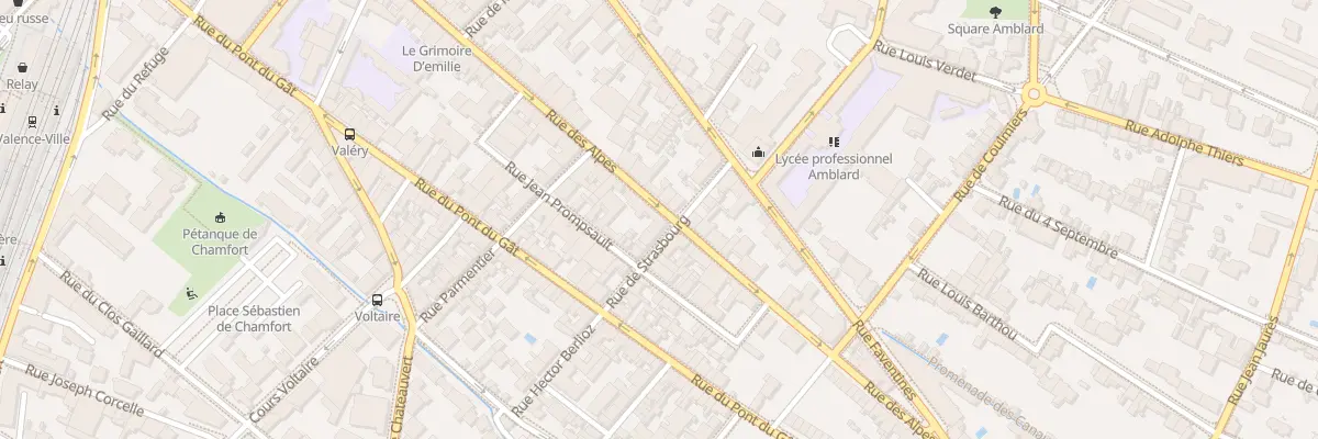Plan du 84 Rue des Alpes à Valence
