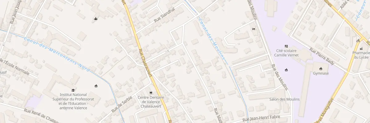 Plan du 24 Rue Mathieu de la Drôme à Valence
