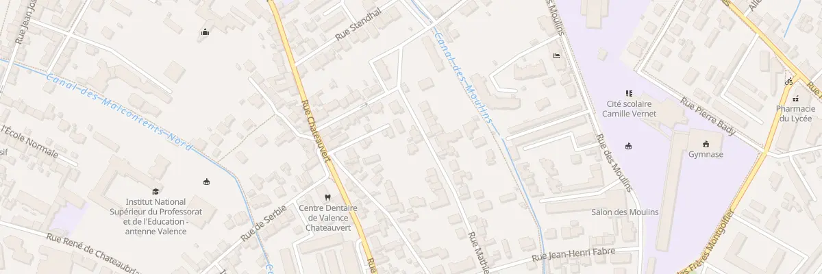 Plan du 28B Rue Mathieu de la Drôme à Valence