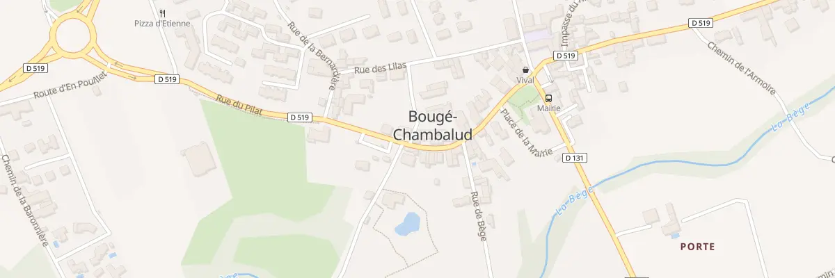 Plan du 2 Rue de l’Eglise à Bougé-Chambalud