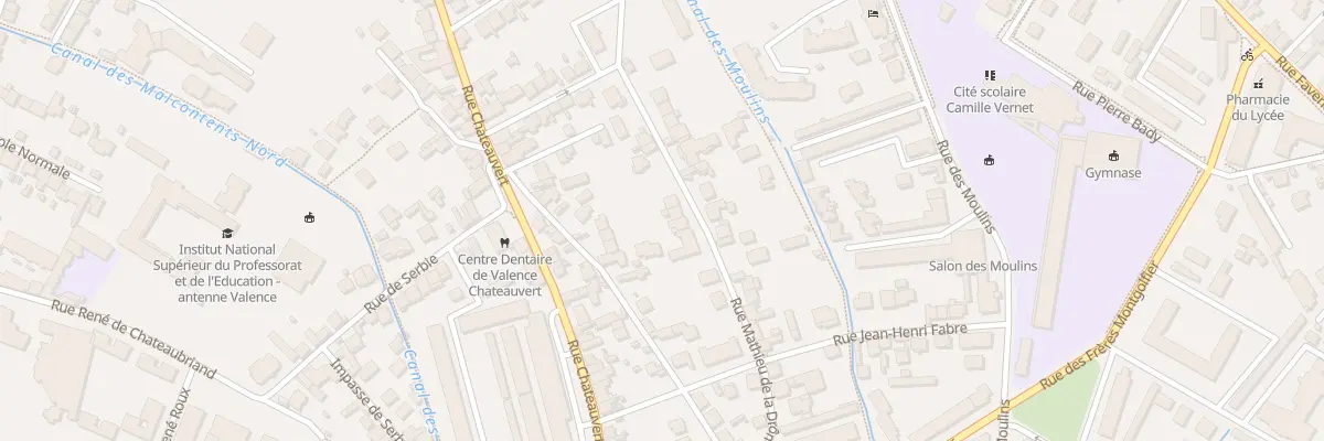 Plan du 38 Rue Mathieu de la Drôme à Valence
