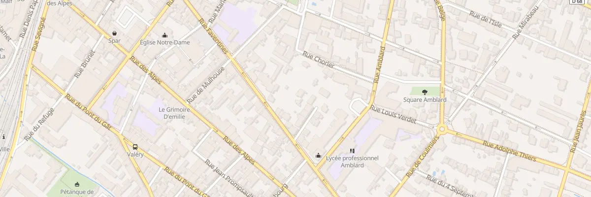 Plan du 85 Rue Faventines à Valence