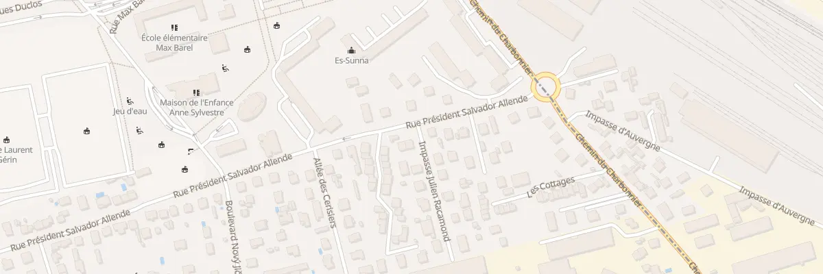 Plan du 86 Rue Pdt Salvador Allende à Vénissieux