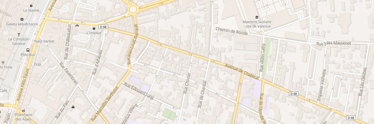 Plan du 48 Av de Chabeuil à Valence