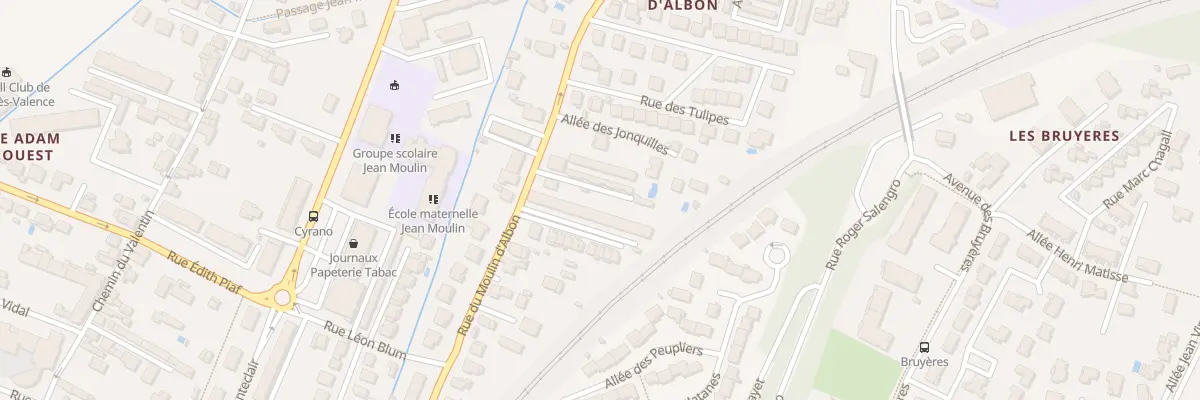 Plan du 42 Rue du Moulin D’Albon à Bourg-lès-Valence