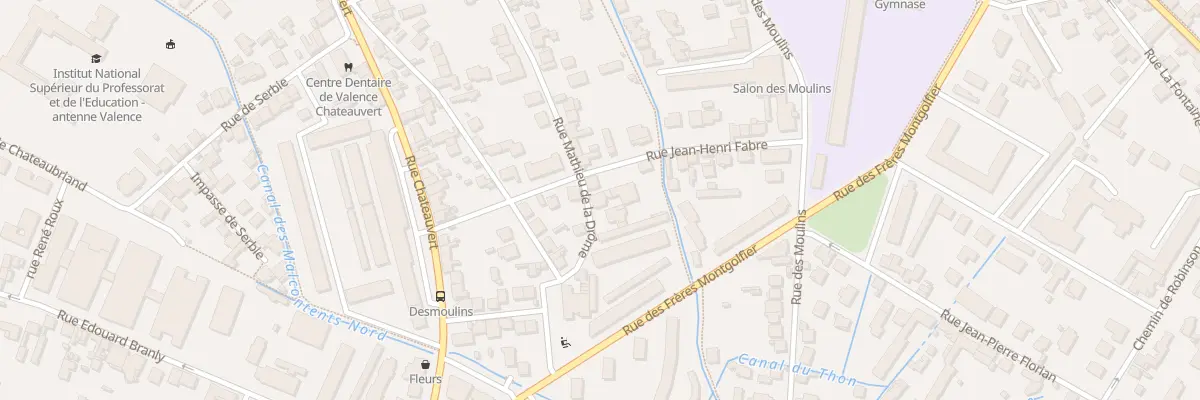 Plan du 63 Rue Mathieu de la Drôme à Valence