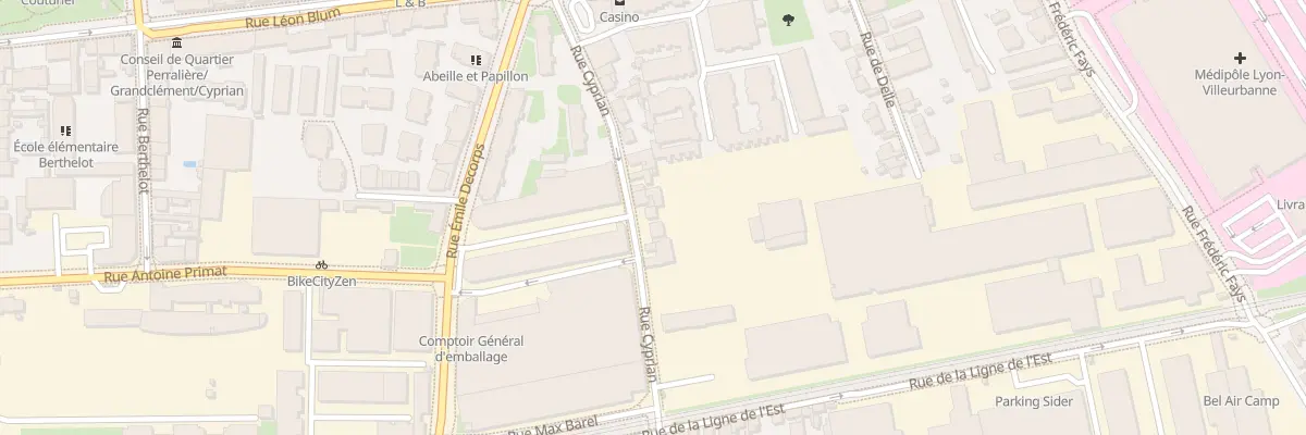 Plan du 15T Rue de Cyprian à Villeurbanne