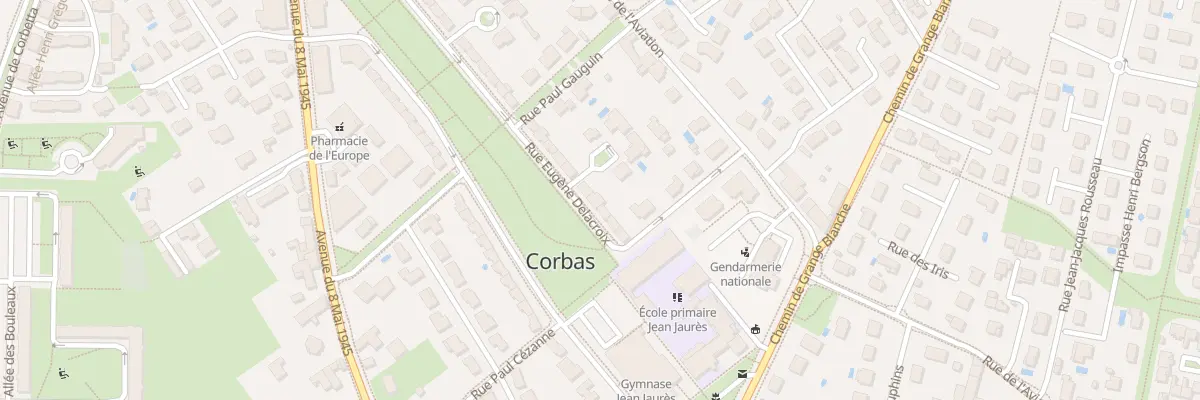 Plan du 43 Rue Eugène Delacroix à Corbas