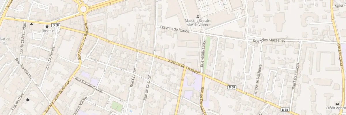 Plan du 75 Av de Chabeuil à Valence