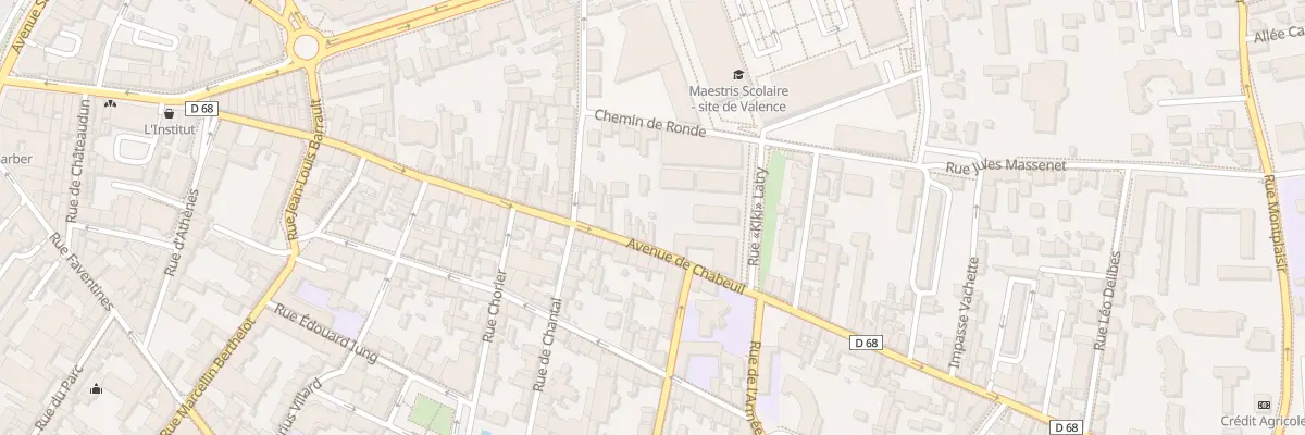 Plan du 77 Av de Chabeuil à Valence
